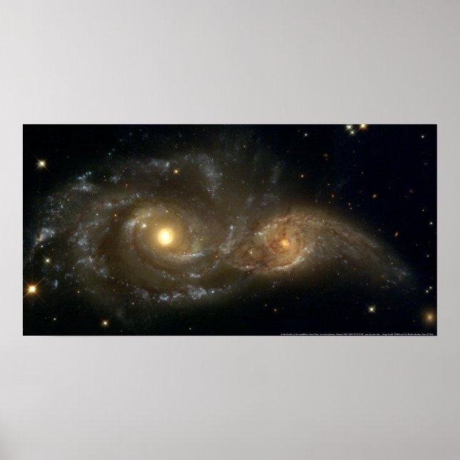 Galaxies NGC 2207 & IC 2163 Poster (Framsidan)