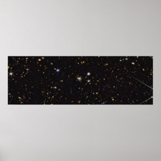 Galaxies Panorama med flera våglängder | Hubble & Poster