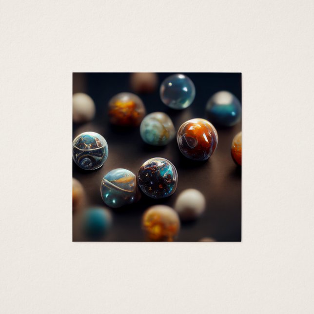 galaxmarmor fyrkantigt visitkort (Framsida)