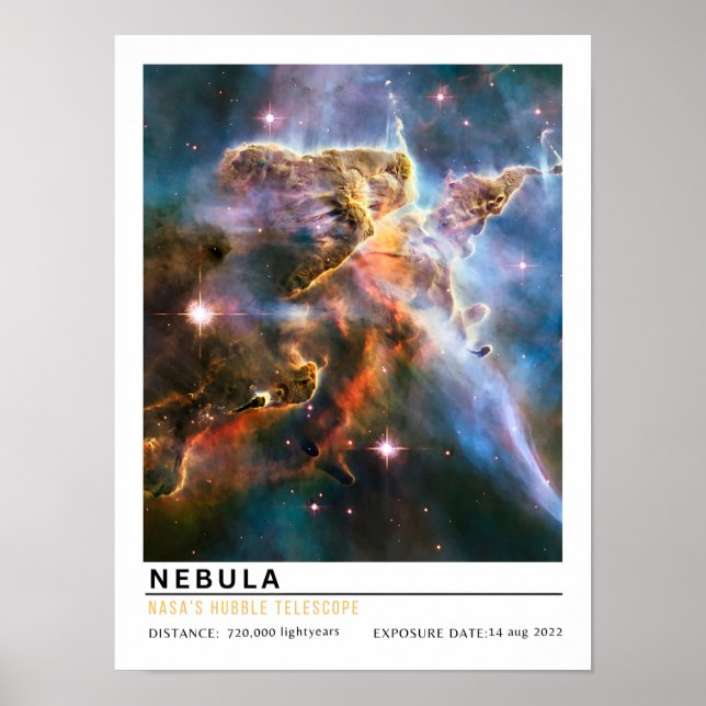 Galaxnebulos rymdutbildning poster (Framsidan)