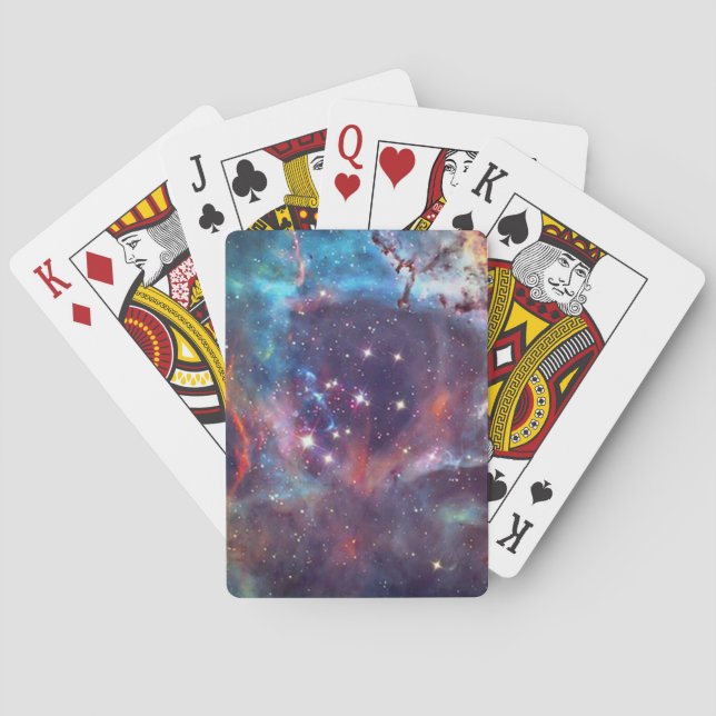 Galaxnebulosa rymdbild. spelkort (Baksidan)