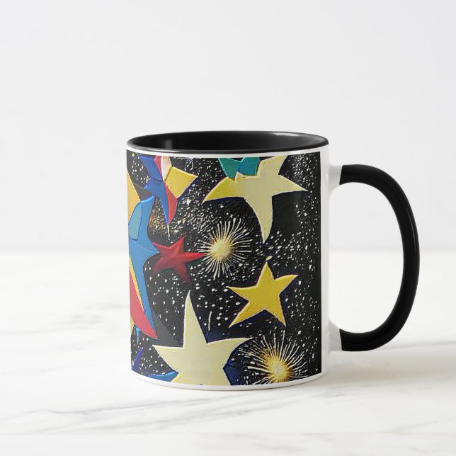 Galaxparadis - Levande Abstrakt Stjärnklar Natt Mugg (Höger)