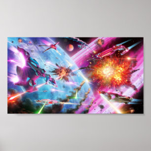 Galaxstridaffisch (utan logotyp) poster