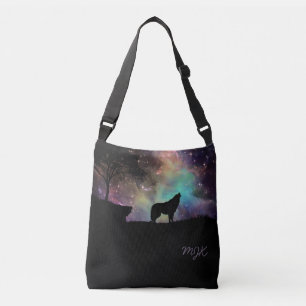 Galaxvarg med monogramen axelväska