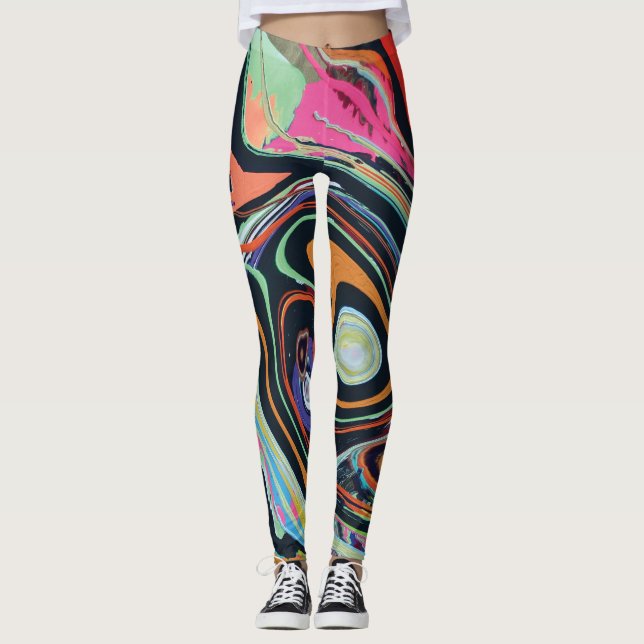 Galaxvridningdamasker Leggings (Framsida)