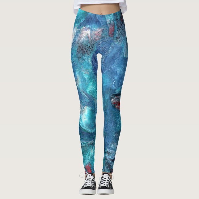 Galaxy 1 Abstrakt Leggings (Framsida)