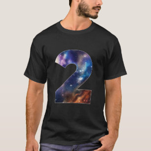 Galaxy 2 år Gammalt 2:a födelsemittelområde T Shirt