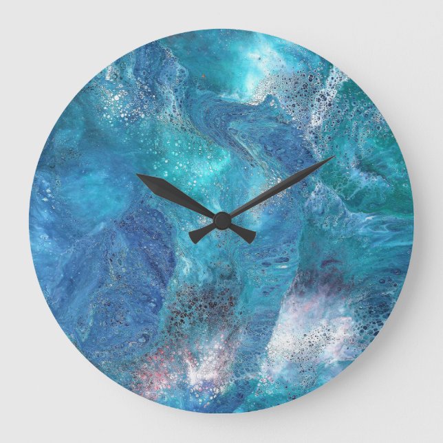 Galaxy 3 Mjuk blå Abstrakt klocka (Framsida)
