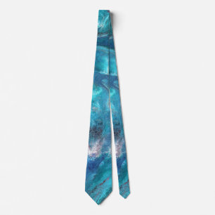 Galaxy 3 Mjuk blå Abstrakt Tie Slips