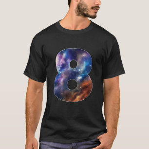 Galaxy 8 år Gammal 8: e födelsemittans mittade str T Shirt