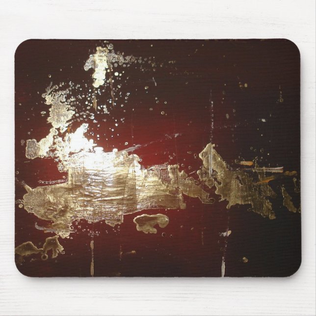 Galaxy - Abstrakt Expressionist Red Brown Guld Musmatta (Framsidan)