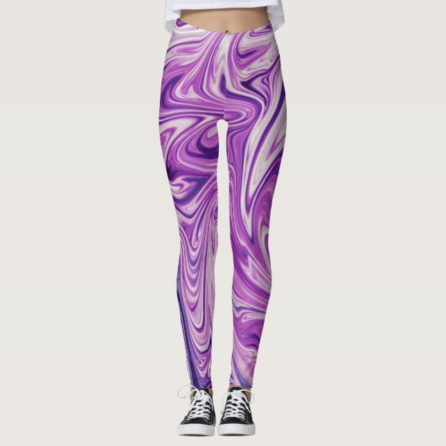Galaxy-Abstrakt, målning | Bästa Galaxy Art Leggings (Framsida)