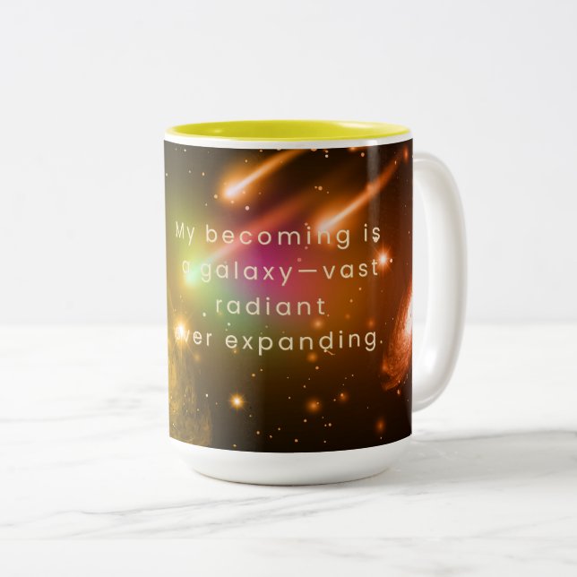 Galaxy Affirmation Mug – Radiant & Ever Expanding Två-Tonad Mugg (Framsida höger)