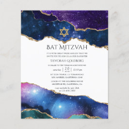 Galaxy Agate - Bat mitzvah inbjudan Flygblad