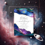 Galaxy Agate Bat mitzvah Inbjudningar<br><div class="desc">Galaxy faux glitter agate stone bat mitzvah inbjudan med elegant handskriftstyp anpassade dina händelsespecifikationer. Fira denna speciella milstolpe med en känslotemad Bat mitzvah inbjudan med en häpnadsväckande galaxinspirerad agatdesign, glittrande guld-accenter och elegant-typografi. Blåblått, lila och rosa skapar ett magiskt och sofistikerat utseende. Fullständigt anpassade med all din händelseinformation för att...</div>