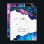 Galaxy Agate Bat mitzvah OSA Kort<br><div class="desc">Galaxy faux glitter agate stone bat mitzvah OSA kort med elegant handskriftstypografi anpassade till dina händelsespecifikationer.</div>