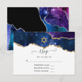Galaxy Agate Bat Mitzvah-svarskort OSA Kort