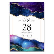 Galaxy Agate Quinceañera Bordnummer