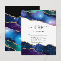 Galaxy Agate RSVP-kort
