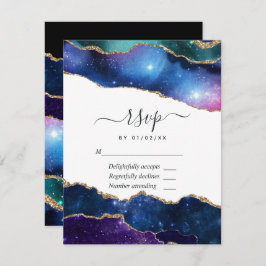Galaxy Agate RSVP-kort OSA Kort