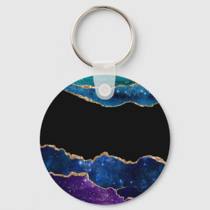 Galaxy Agate Series Design 10 Nyckelring