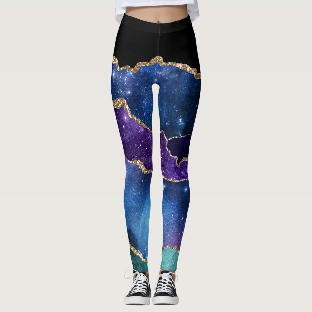 Galaxy Agate Series Design 13 Leggings (Framsida)