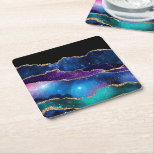 Galaxy Agate Series Design 13 Underlägg Papper Kvadrat