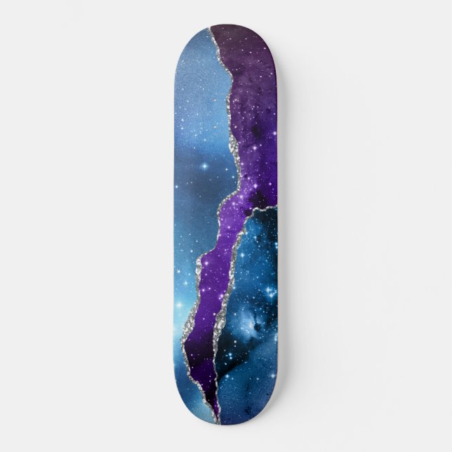 Galaxy Agate Series Design 16 Mini Skateboard Bräda 18,5 Cm (Framsida)