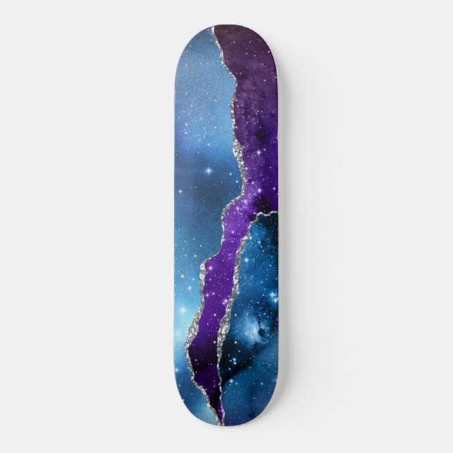 Galaxy Agate Series Design 16 Mini Skateboard Bräda 18,5 Cm (Framsida)