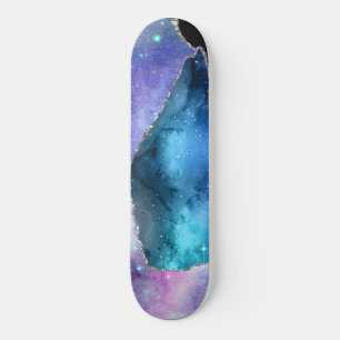 Galaxy Agate Series Design 17 Mini Skateboard Bräda 18,5 Cm