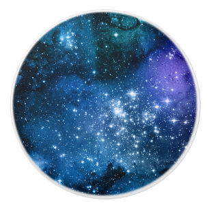 Galaxy Älskare Starry Space Blå himmel White Spa Knopp