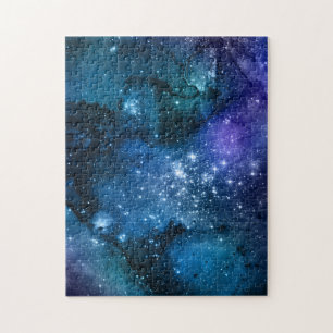 Galaxy Älskare Starry Space Blå himmel White Spa Pussel