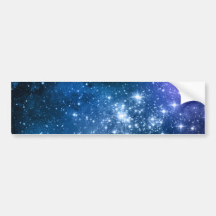 Galaxy Älskare Starry Space Blå himmel White Spark Bildekal