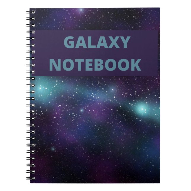 Galaxy Älskare Stars Space Blue Anteckningsbok (Framsidan)