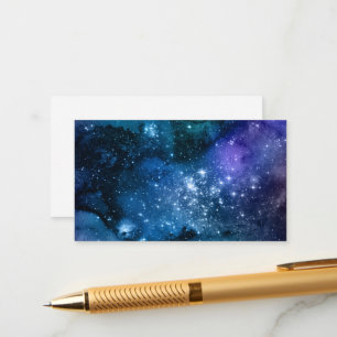 Galaxy Älskare Stjärnig Rymd Blå Himmel Vita Gnist Tilläggskort