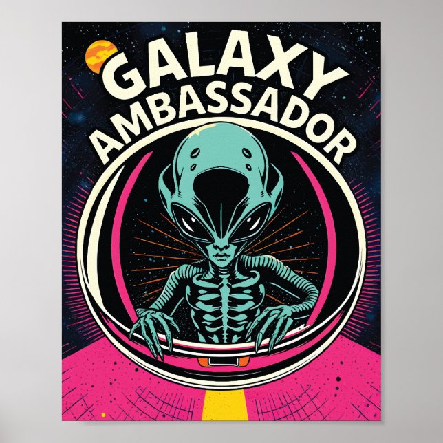 Galaxy ambassadör Alien Poster (Framsidan)