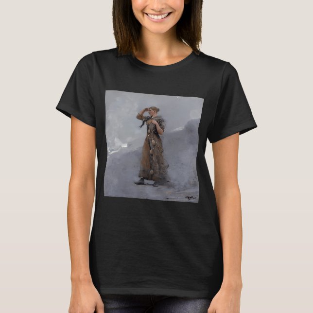 Galaxy Angel Moon Cloud Moonchild T Shirt (Framsida)