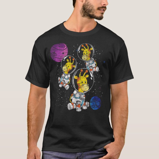Galaxy Animal Rymden Zoo Animal Astronaut Gi T Shirt (Framsida)