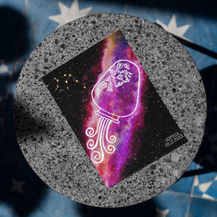 Galaxy Aquarius Personlig Zodiac-tecken Vykort