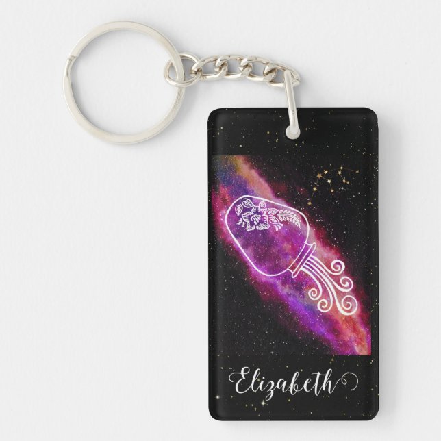 Galaxy Aquarius Zodiac Personlig Sign (Framsidan)