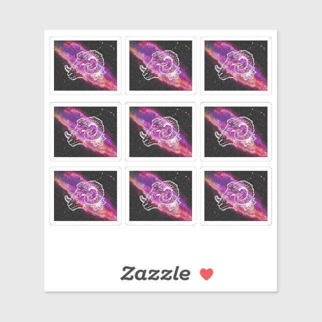 Galaxy Aries Constellation Zodiac-tecken Klistermärken (Ark)