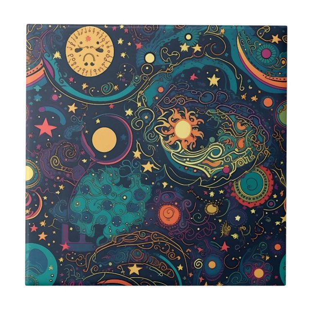 Galaxy Art Ceramic Tile Kakelplatta (Framsidan)