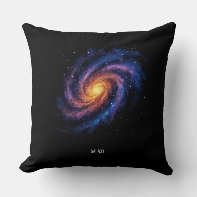 Galaxy Artwork - Cosmic Spiral Space Illustration Kudde (Framsida)
