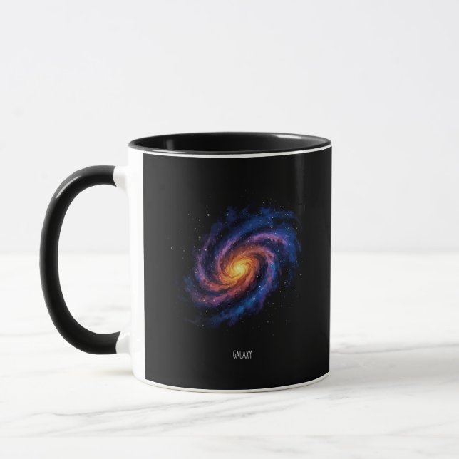 Galaxy Artwork - Cosmic Spiral Space Illustration Mugg (Vänster)