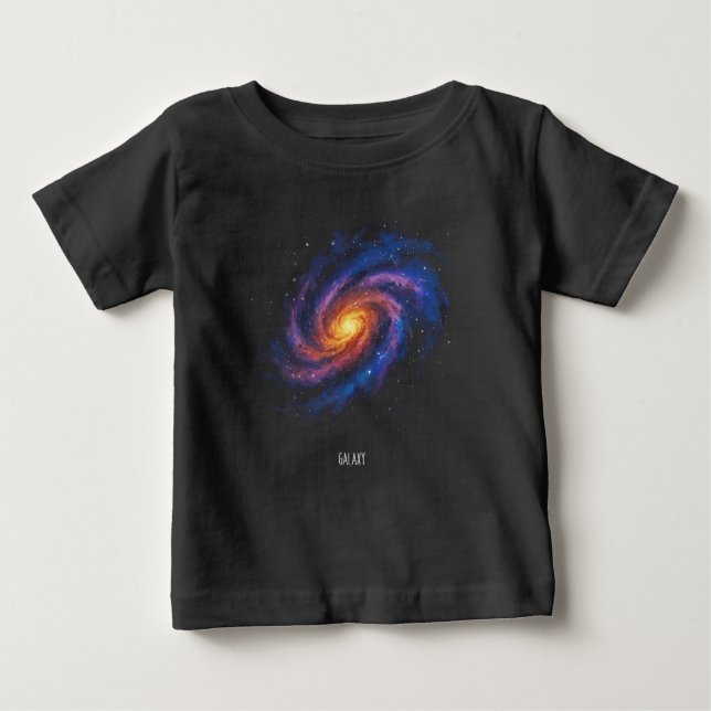 Galaxy Artwork - Cosmic Spiral Space Illustration T Shirt (Framsida)
