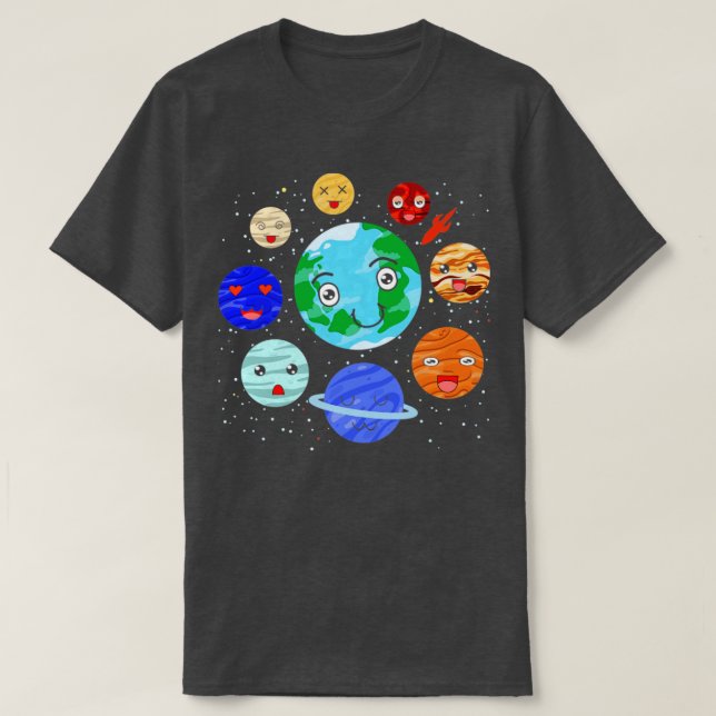 Galaxy Astronomy Space Science Solar System Cute P T Shirt (Design framsida)