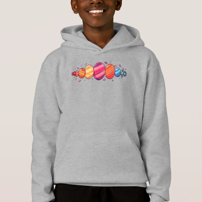 Galaxy Äventyr Hoodie Astronaut Space T Shirt (Framsida)