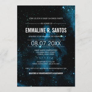 Galaxy Baby Shower Inbjudan