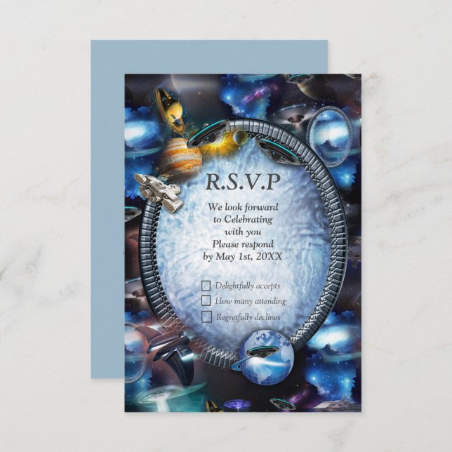 Galaxy-besökare i rymden OSA kort (Fram/baksida)