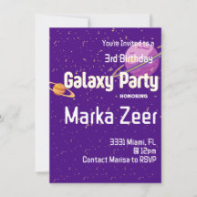 Galaxy Birthday-inbjudan